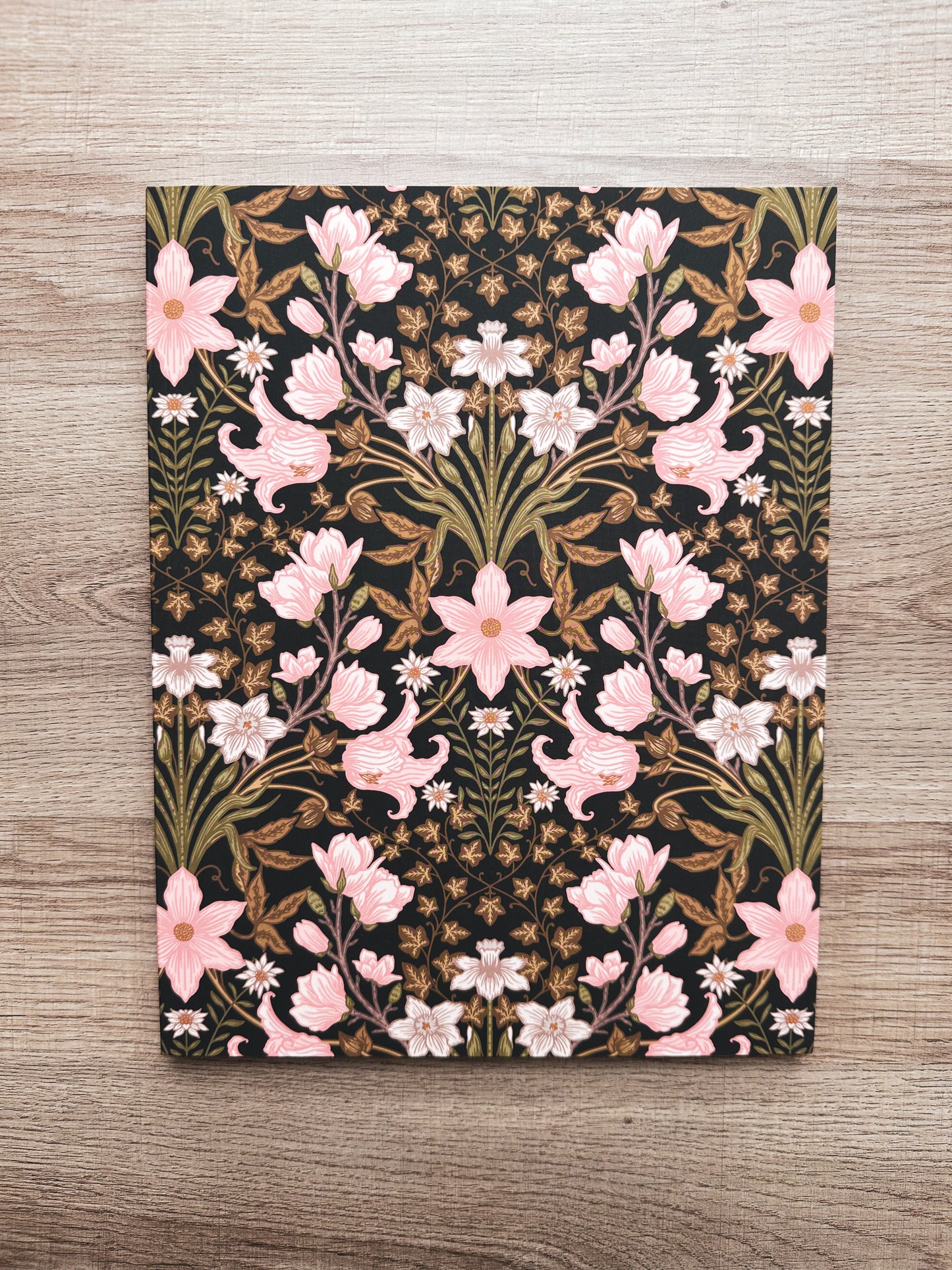 Floriography - William Morris Inspired Blank 8.5"x11" Sketchbook
