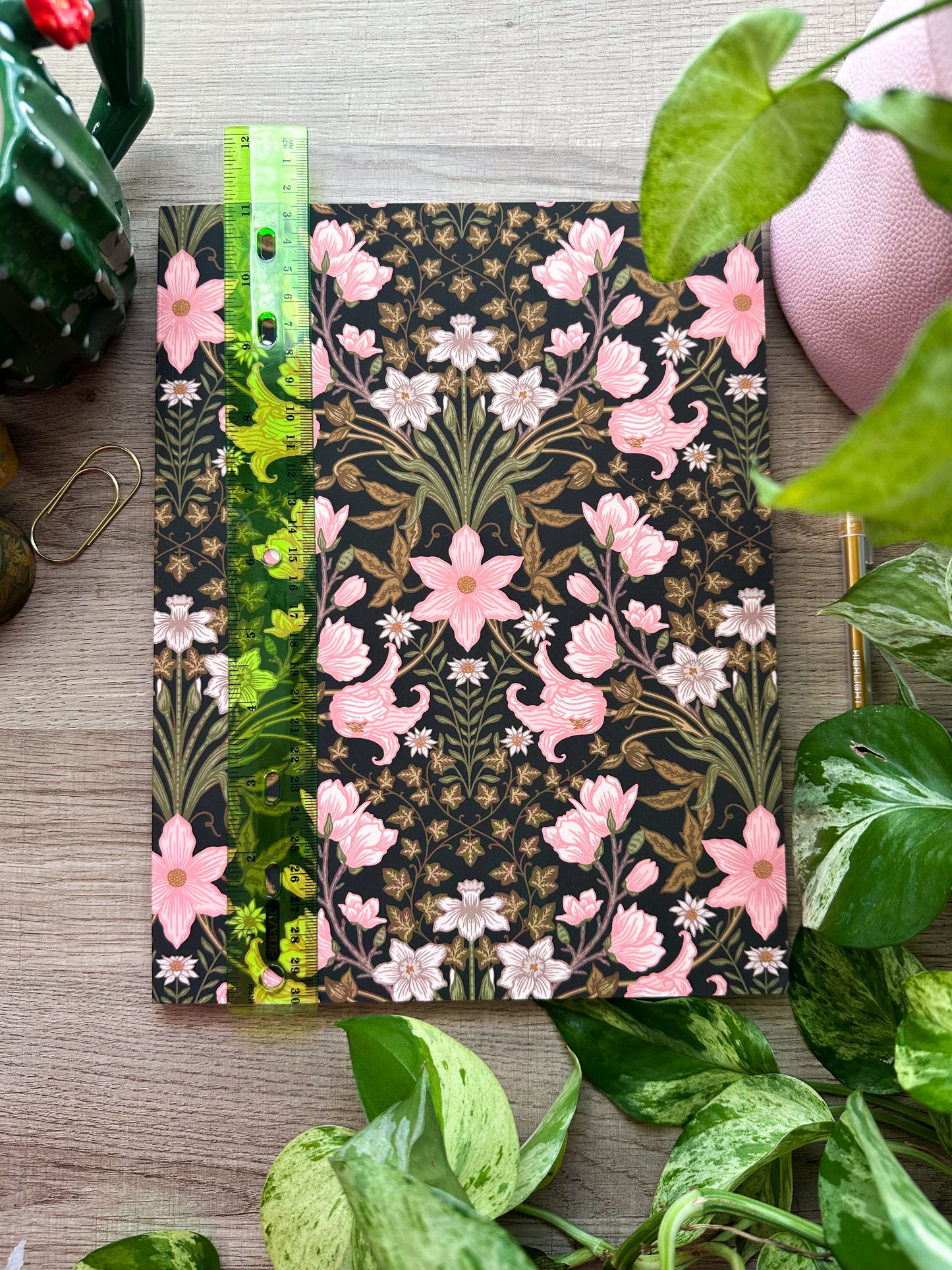 Floriography - William Morris Inspired Blank 8.5"x11" Sketchbook