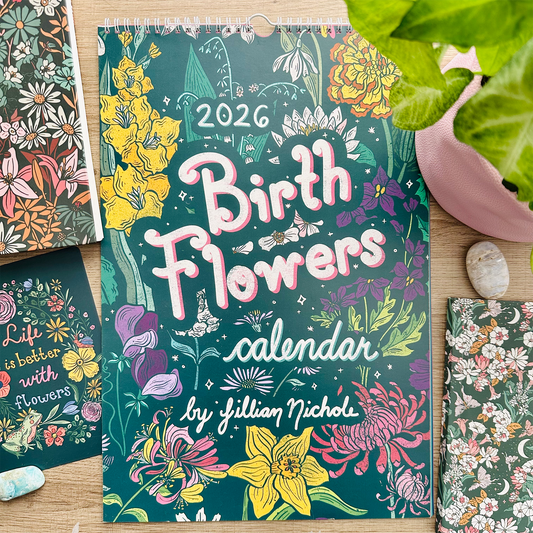 2026 Birth Flower Illustrated Wall Calendar