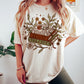 Floral Book Stack Unisex T-shirt - Muted Boho Color Palette, Classical Literature lovers Gift