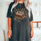 Floral Book Stack Unisex T-shirt - Muted Boho Color Palette, Classical Literature lovers Gift