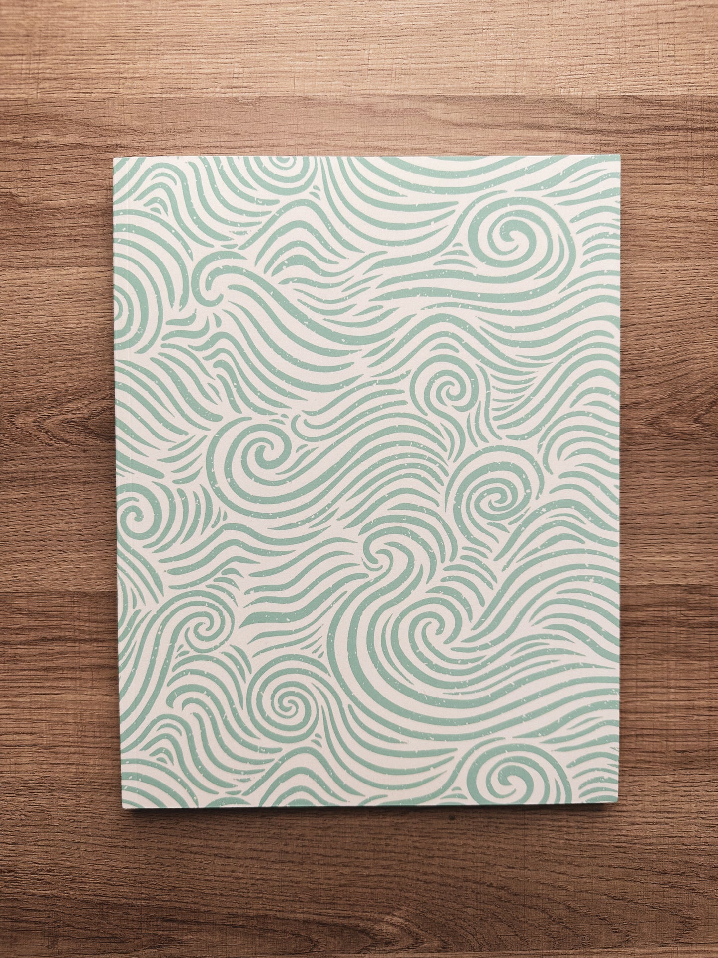 Abstract Wave Blank 8.5"x11" Sketchbook