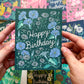 September Birth Flowers Birthday Greeting Card