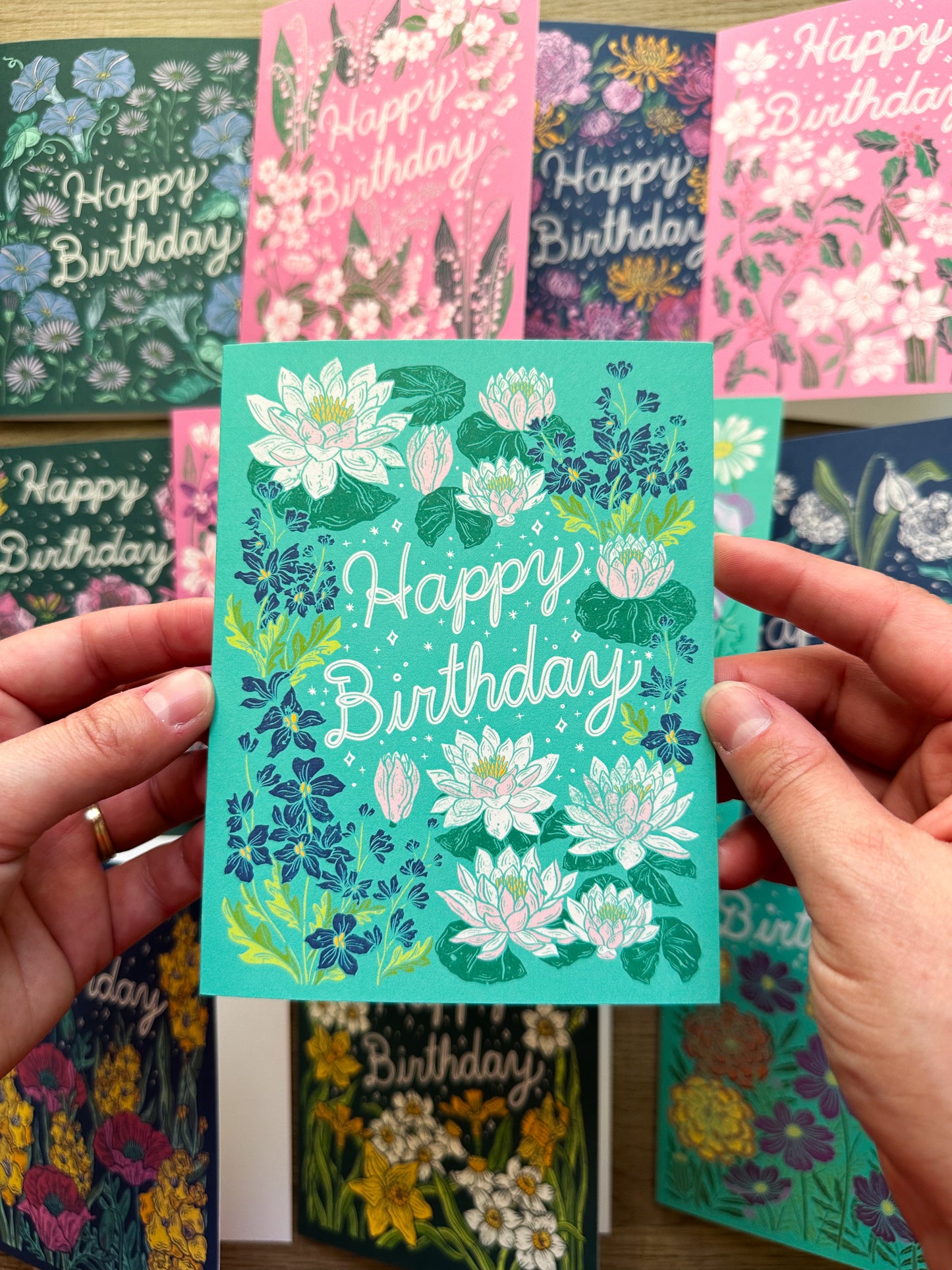 July Birth Flower Birthday Greeting Card