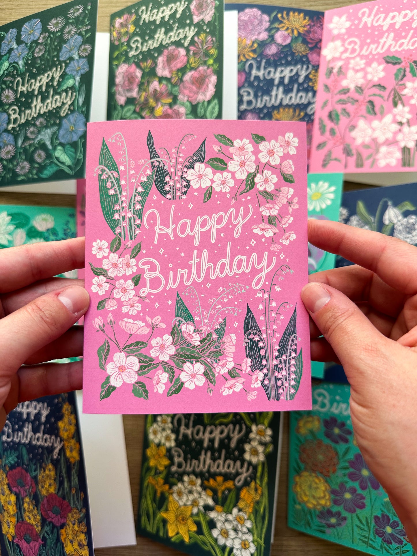 May Birth Flower Birthday Greeting Card