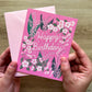 6 Birth Flower Birthday Greeting Cards Set # 1 - January - June Included