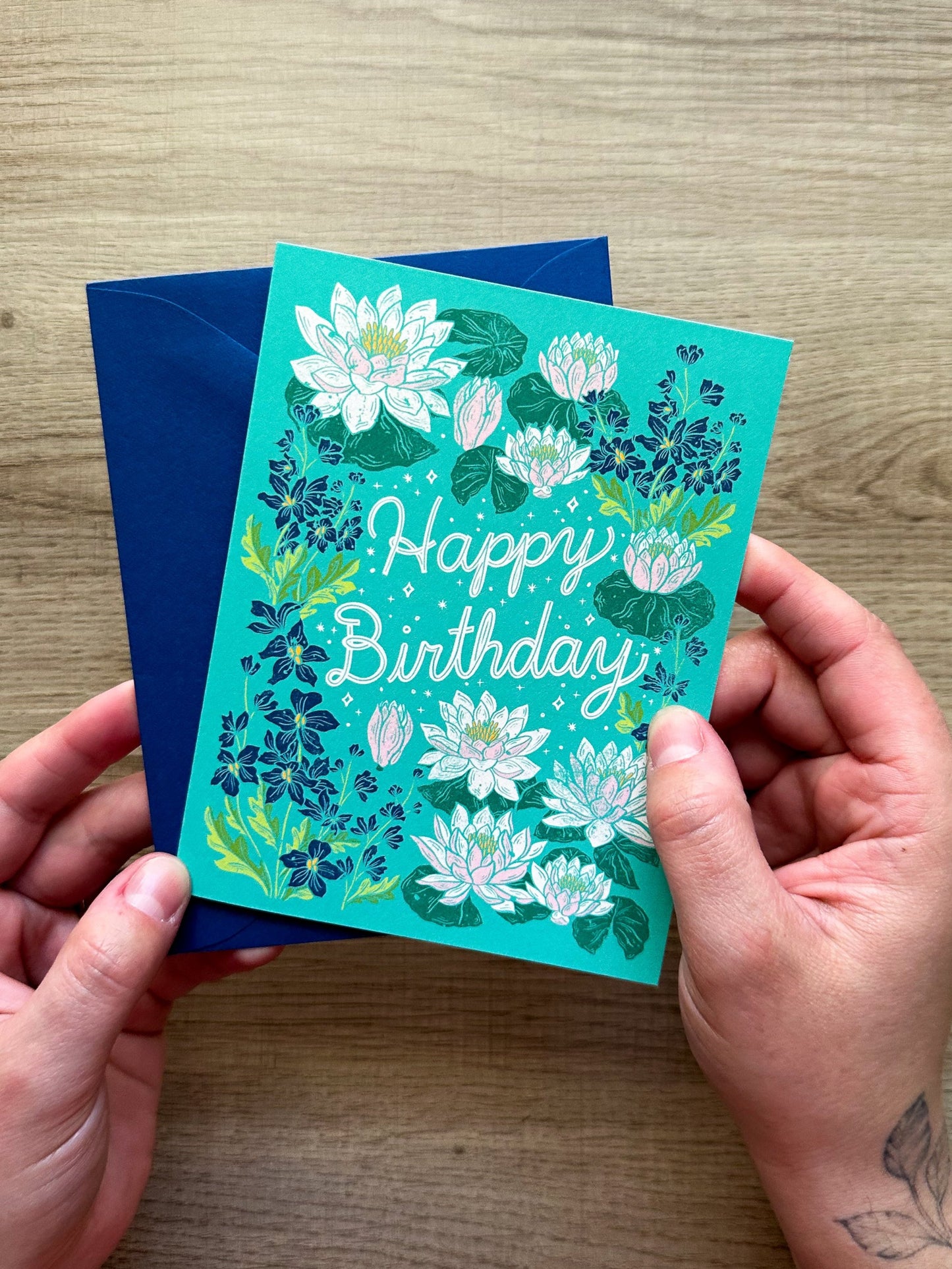 July Birth Flower Birthday Greeting Card