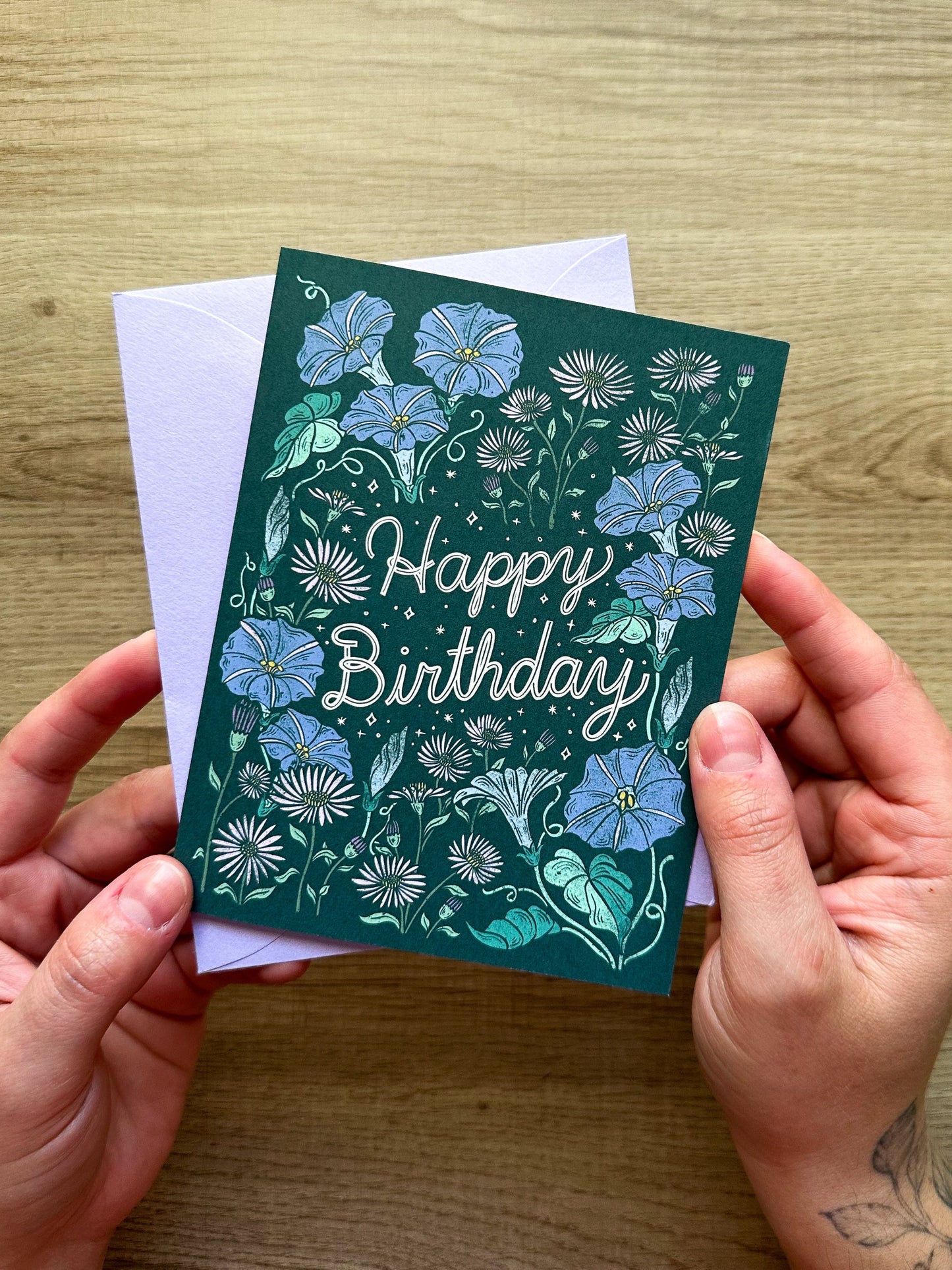 Set of 12 Birth Flower Birthday Greeting Cards - Each Month Included