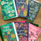 6 Birth Flower Birthday Greeting Cards Set # 2 - July - December Included