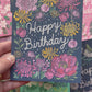 November Birth Flower Birthday Greeting Card